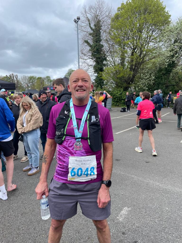 Boston UK Marathon finish.