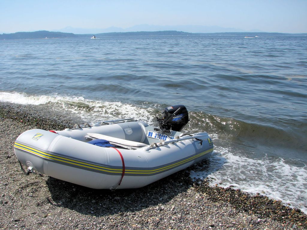 Inflatable on beach