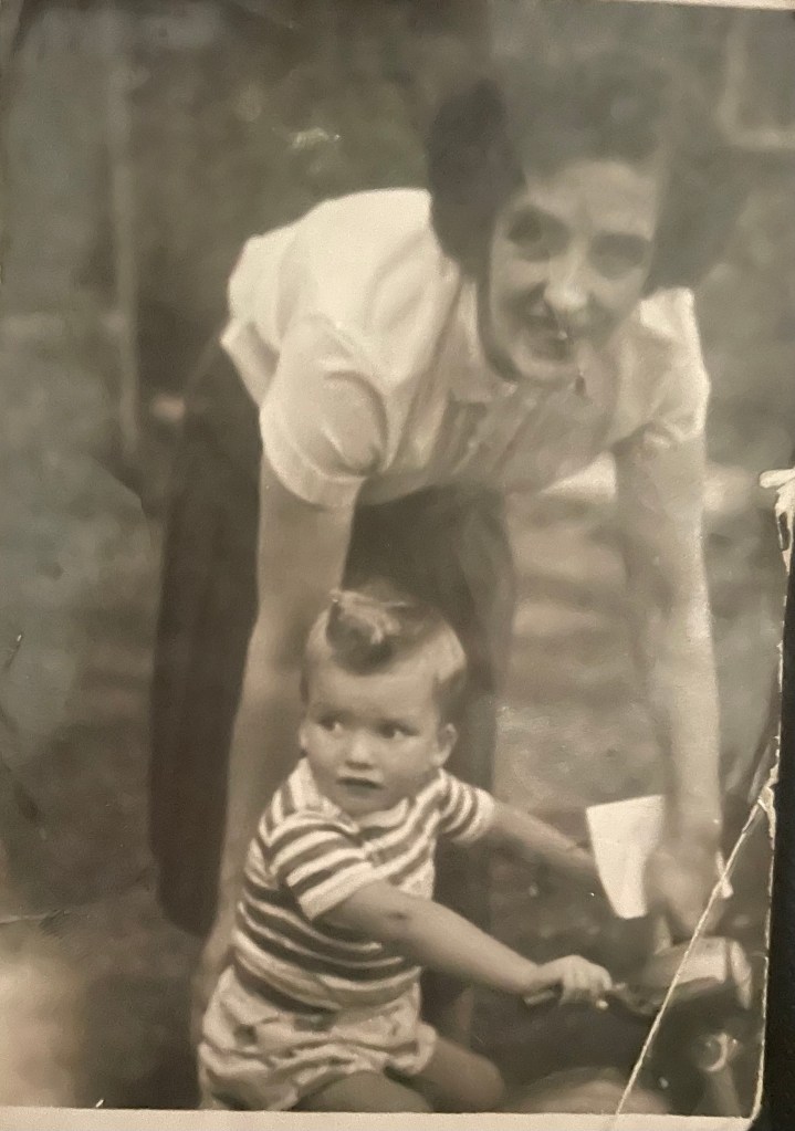 The author with mum

